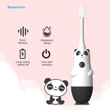 Supecare Sonic Electric Toothbrush for Kids With 2 Replacement Heads Child Travel Tooth Brush for 2-12 Years Old Children