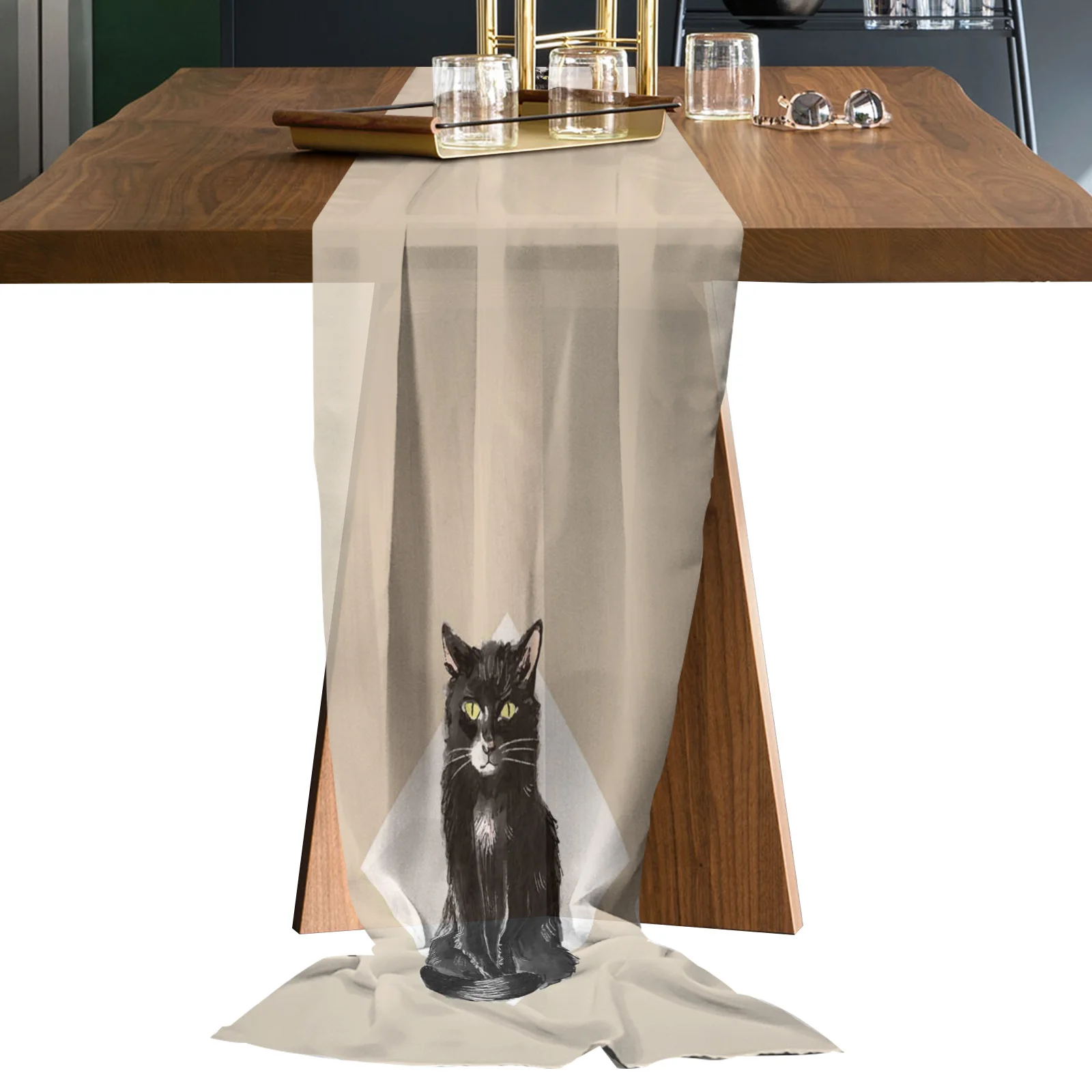 Black Cat Geometry Sheer Chiffon Table Runners Rustic Gauze Dining Tablecloth Wedding Table Decor Gauze Table Runner
Black Cat Geometry Sheer Chiffon Table Runners Rustic Gauze Dining Tablecloth Wedding Table Decor Gauze Table Runner