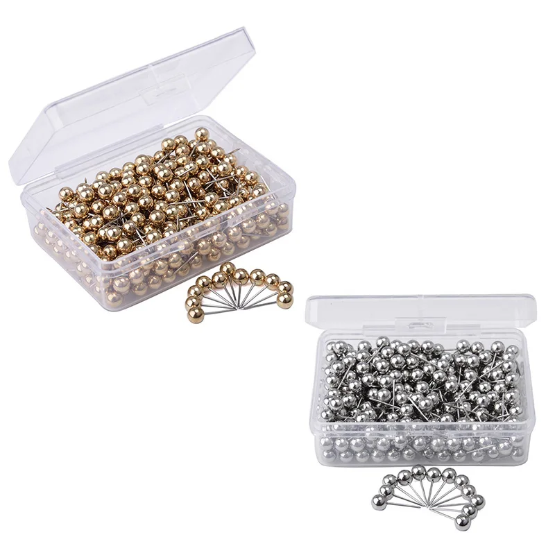Map Tacks Push Pins, With 1/ 5 Inch Round Plastic Head And Steel Point, 400 PCS
Map Tacks Push Pins, With 1/ 5 Inch Round Plastic Head And Steel Point, 400 PCS