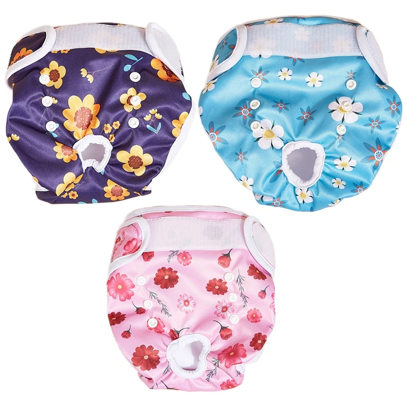 

Pet Dog Shorts Sanitary Physiological Pants Washable Pet Briefs Diapers Female Dog Menstruation Panties