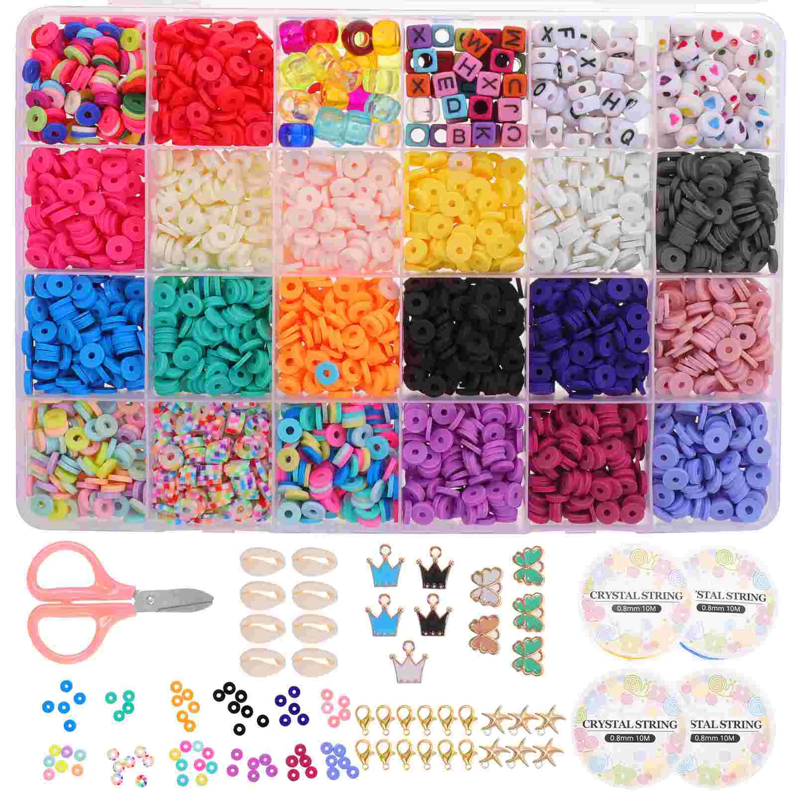 Beads Making Clay Kit Bead Bracelet Jewelrybracelets Stone Supplies Spacer Flat Loose Charms Polymer Charmchip Spacers Girls 
Beads Making Clay Kit Bead Bracelet Jewelrybracelets Stone Supplies Spacer Flat Loose Charms Polymer Charmchip Spacers Girls