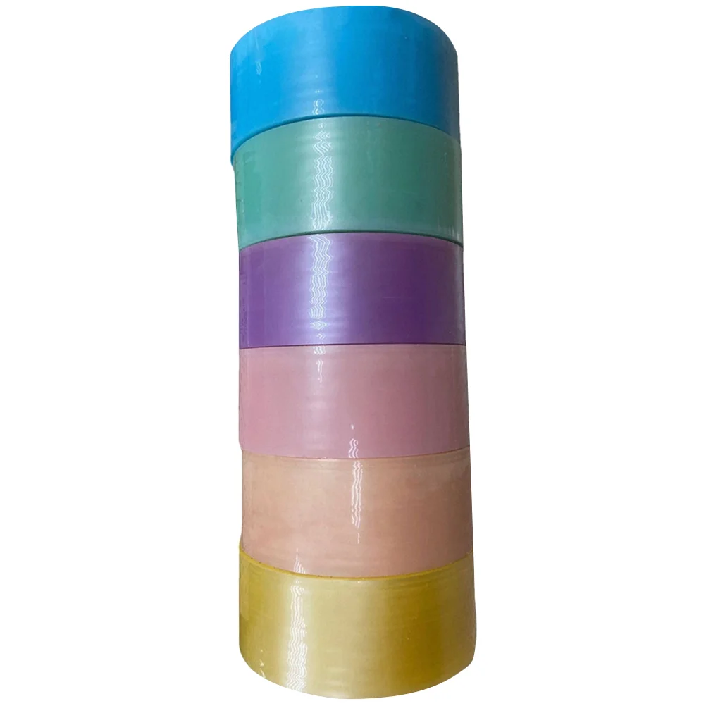 

6 Rolls Kids Washi Tape DIY Sticky Tapes Duct Tape Colored Adhesive Tapes Gift Tape Toys Colored Tapes Self Made Goo Ball Tape