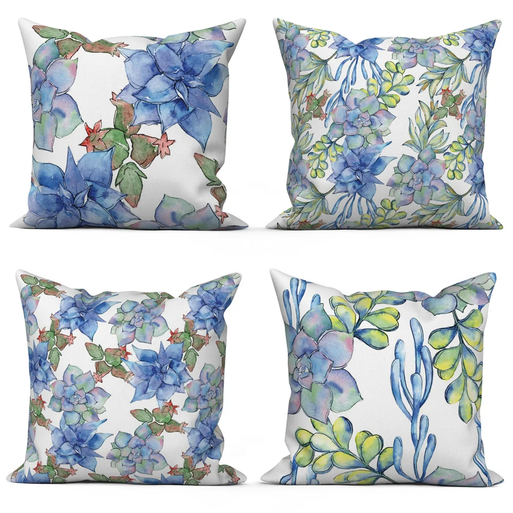 Blue Flower Plant Decorative Pillowcase Polyester Sofa Throw Pillow Cushion Cover Home Bed Car Decor 40x40 45x45 50x50cm
Blue Flower Plant Decorative Pillowcase Polyester Sofa Throw Pillow Cushion Cover Home Bed Car Decor 40x40 45x45 50x50cm