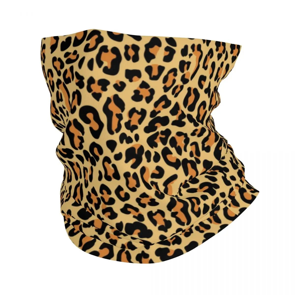 

Бандана с леопардовым принтом, шейный Гетр, ветрозащитный шарф для лица, Обложка для женщин и мужчин, обруч с животным, Балаклава-труба
