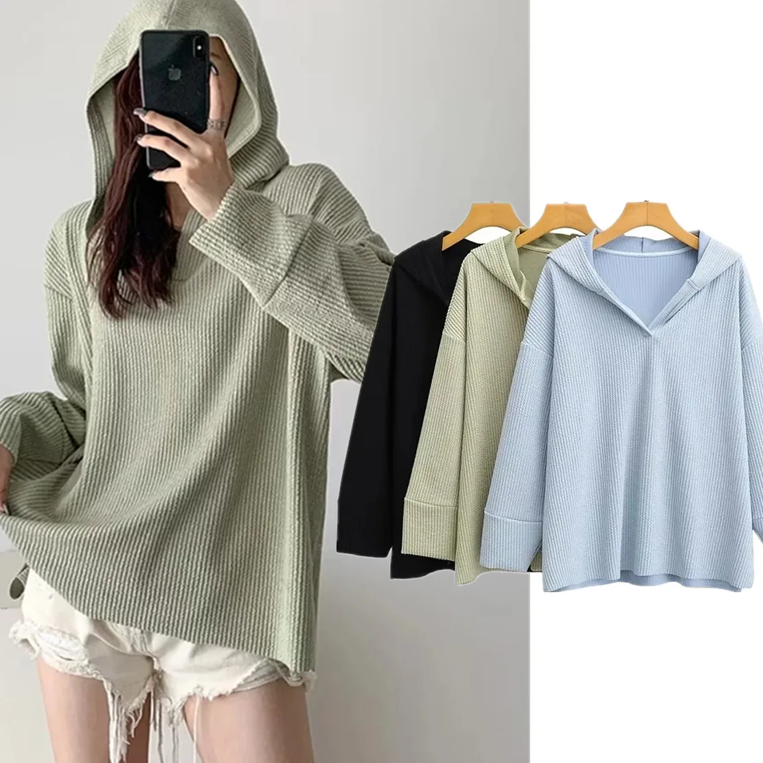 Jenny&Dave 2023 Japanese Style Fashion Solid Hooded Pullovers Loose Pleated Plush Women Casual Sweatshirt Tops
Jenny&Dave 2023 Japanese Style Fashion Solid Hooded Pullovers Loose Pleated Plush Women Casual Sweatshirt Tops