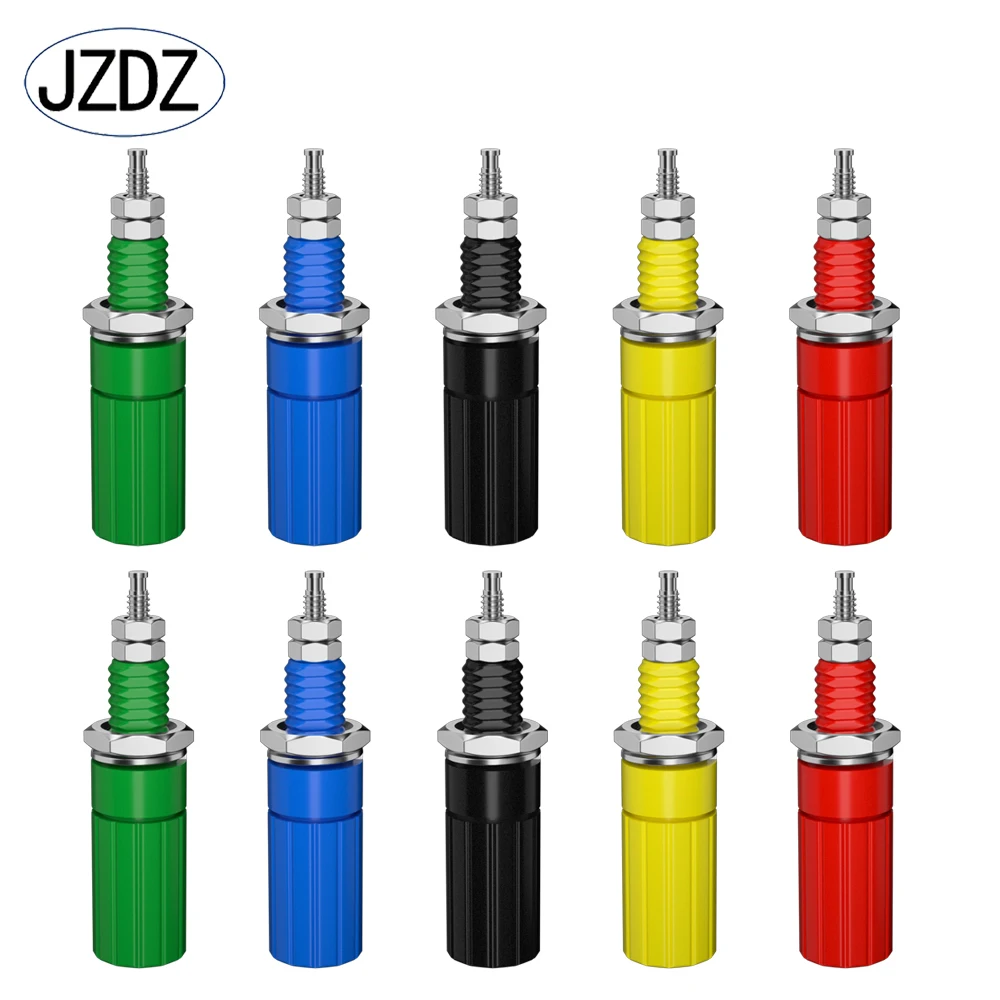 JZDZ 10pcs 4mm Banana Socket Binding Post Nut Banana Plug Jack Electrical Connector Terminal DIY Parts J.50006
JZDZ 10pcs 4mm Banana Socket Binding Post Nut Banana Plug Jack Electrical Connector Terminal DIY Parts J.50006