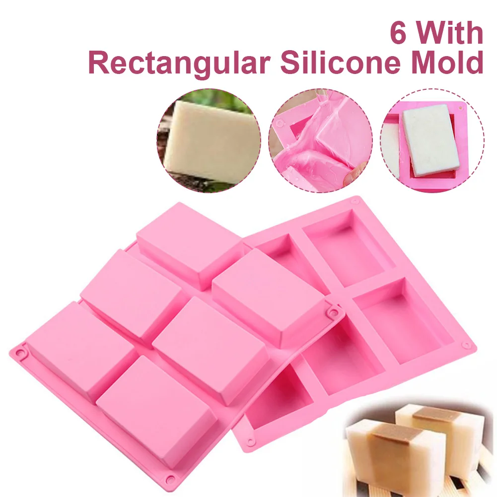 6 Cavity Silicone Mold for Making Soaps 3D Plain Soap Mold Rectangle DIY Handmade Soap Form Tray Mould
6 Cavity Silicone Mold for Making Soaps 3D Plain Soap Mold Rectangle DIY Handmade Soap Form Tray Mould