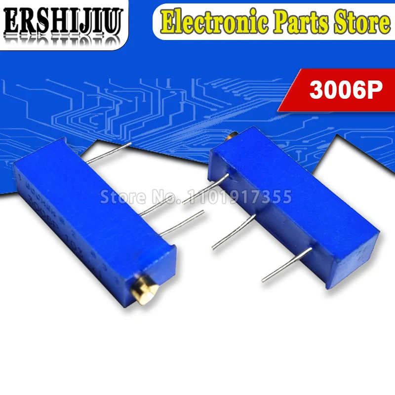 Резистор потенциометра для триммера, 3006P, 100 Ом ~ 500 кОм, 1K, 2K, 5K, 10K, 20K, 50K, 100K, 200K, 500K, 1M, 100R, 200R, 500R, 10 шт.
Резистор потенциометра для триммера, 3006P, 100 Ом ~ 500 кОм, 1K, 2K, 5K, 10K, 20K, 50K, 100K, 200K, 500K, 1M, 100R, 200R, 500R, 10 шт.