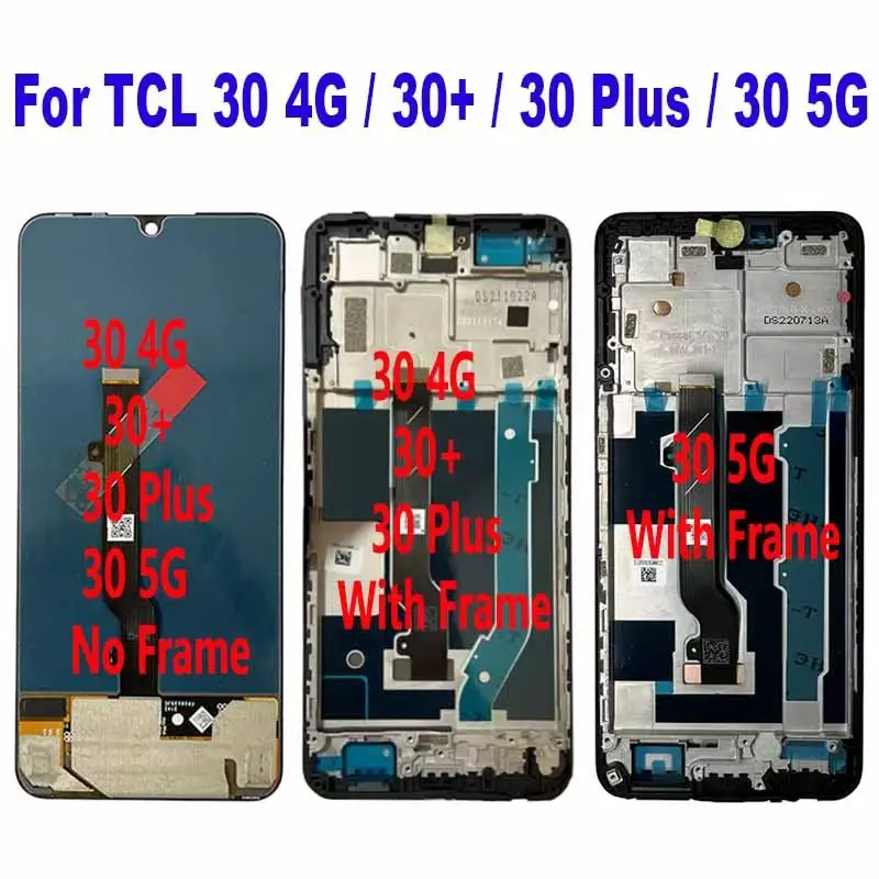 Для TCL 30 + Plus T676 T676J T676K ЖК-дисплей с цифровым преобразователем сенсорного экрана в