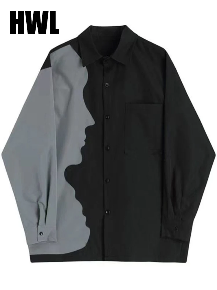 Spring Autumn Shirt Women Irregular Blouse Patchwork Long Sleeve Loose Fit Shirt FashionWomen Black Oversize Color-block Bluas
Spring Autumn Shirt Women Irregular Blouse Patchwork Long Sleeve Loose Fit Shirt FashionWomen Black Oversize Color-block Bluas
