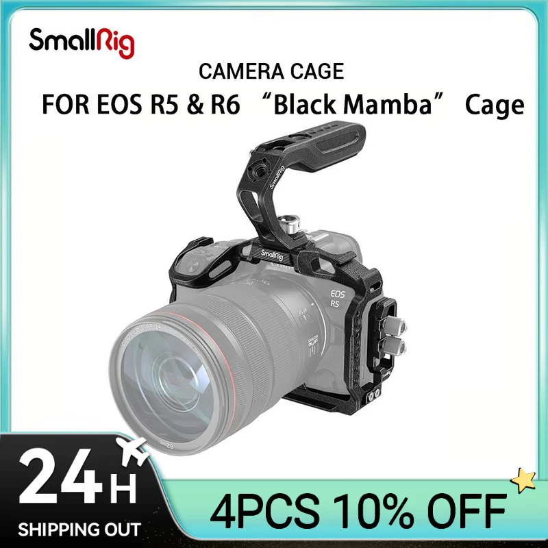 

SmallRig Black Mamba Camera Cage with HDMI cable clamp and Top Handle Kit for Canon EOS R5 & R6 & R5 C Camera 3233/3234