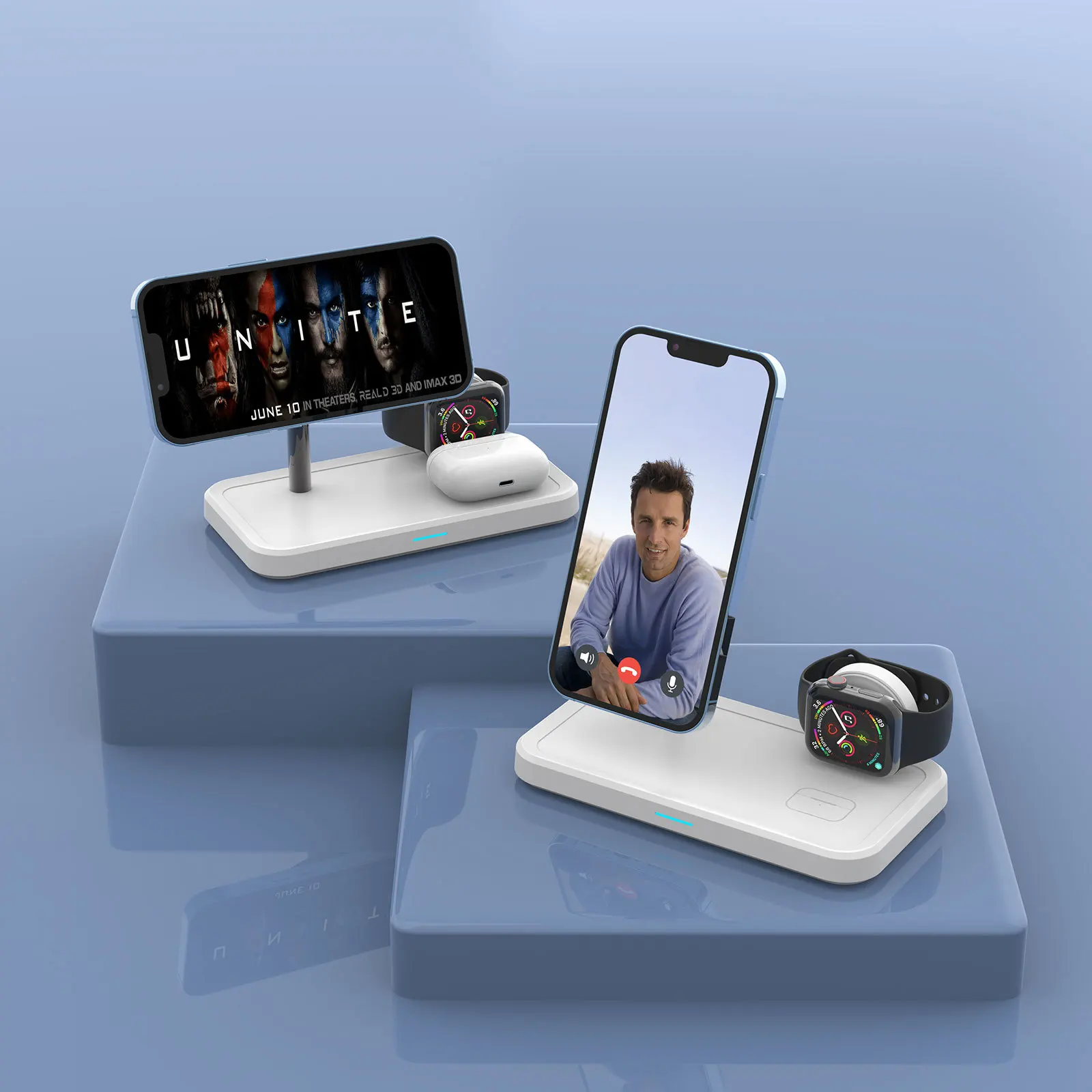 New M6 3-in-1 Magnetic Wireless Charger Zinc Alloy Mobile Phone Holder iWatch Wireless Charging For Apple 13pormax Series
New M6 3-in-1 Magnetic Wireless Charger Zinc Alloy Mobile Phone Holder iWatch Wireless Charging For Apple 13pormax Series