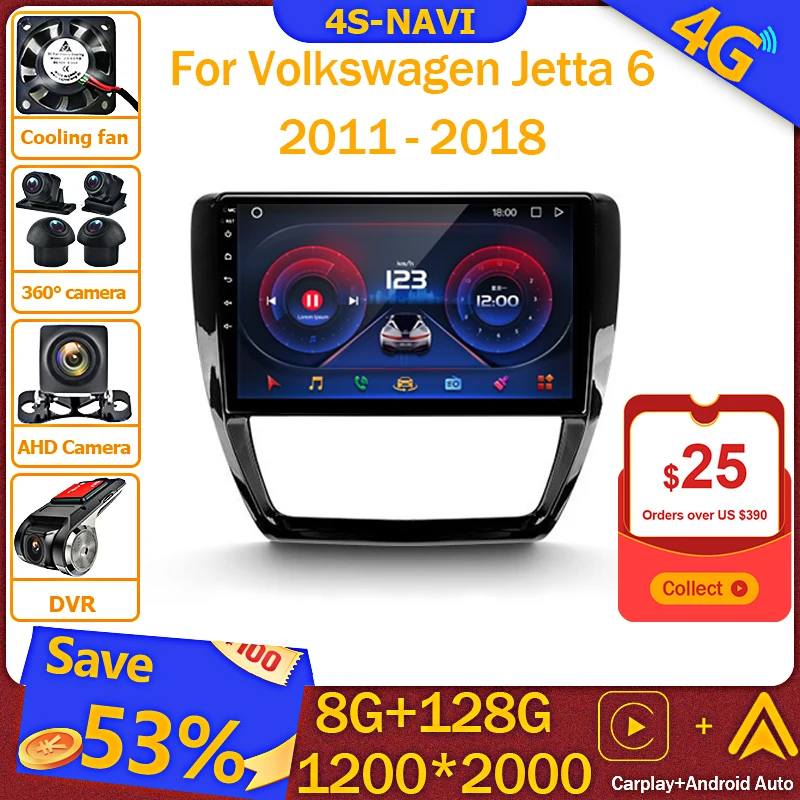 Автомобильный мультимедийный плеер на Android для Volkswagen Jetta 6 2011 - 2018 с GPS-навигацией
Автомобильный мультимедийный плеер на Android для Volkswagen Jetta 6 2011 - 2018 с GPS-навигацией