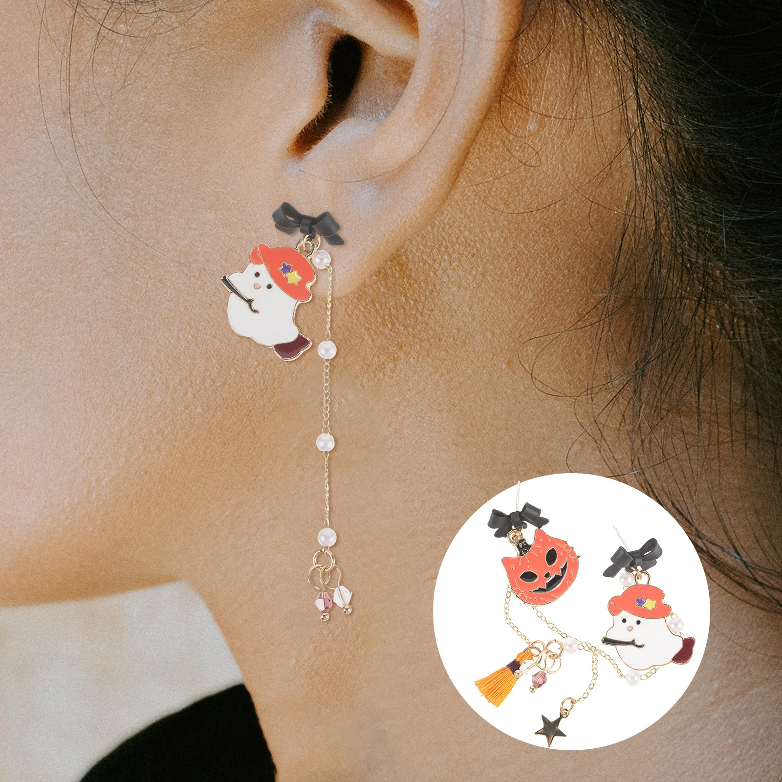 1 Pair Women Drop Earrings Halloween Cute Earrings Asymmetrical Earrings for Girls
1 Pair Women Drop Earrings Halloween Cute Earrings Asymmetrical Earrings for Girls