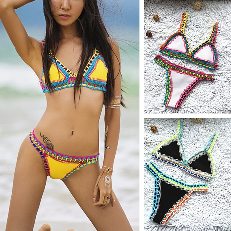Neoprene Bikini Swimsuit Beach Stripe Edge Piping Swimsuit Women Summer Solid Color Bathing Suit Straps Sexy Lace Bathing Suit
Neoprene Bikini Swimsuit Beach Stripe Edge Piping Swimsuit Women Summer Solid Color Bathing Suit Straps Sexy Lace Bathing Suit