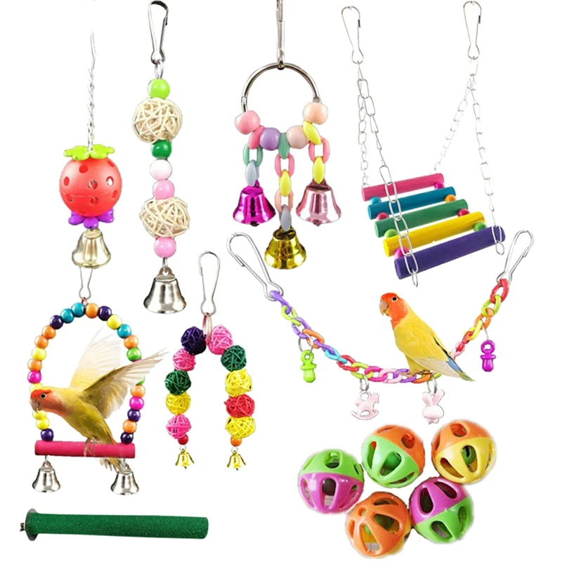 13 Pack Parakeet Toys, Hanging Bell Pet Cage Toys,Bird Swing Chewing Toys for Small Parrots,Finches,Love Birds
13 Pack Parakeet Toys, Hanging Bell Pet Cage Toys,Bird Swing Chewing Toys for Small Parrots,Finches,Love Birds