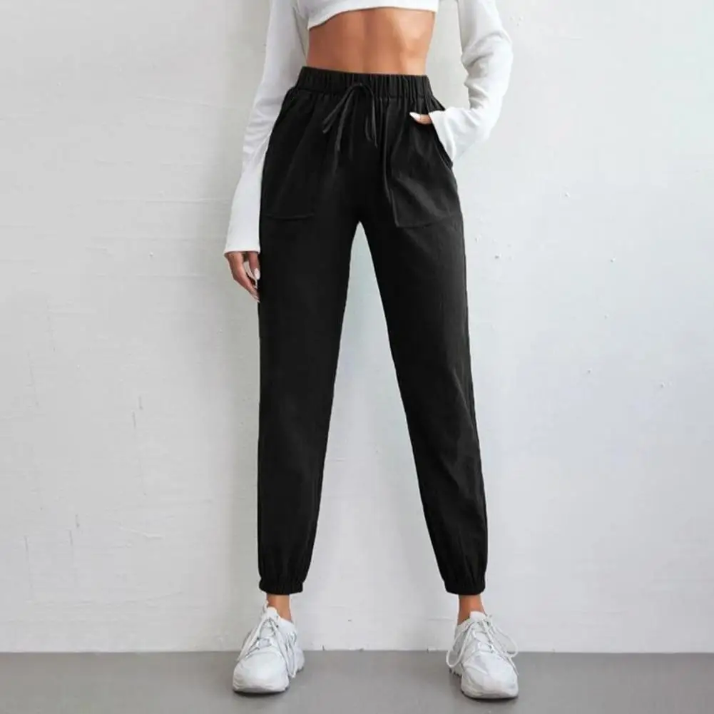 Cozy Drawstring Elastic Waist Women Pencil Pants Long Pants Pocket Design Easy Match
Cozy Drawstring Elastic Waist Women Pencil Pants Long Pants Pocket Design Easy Match