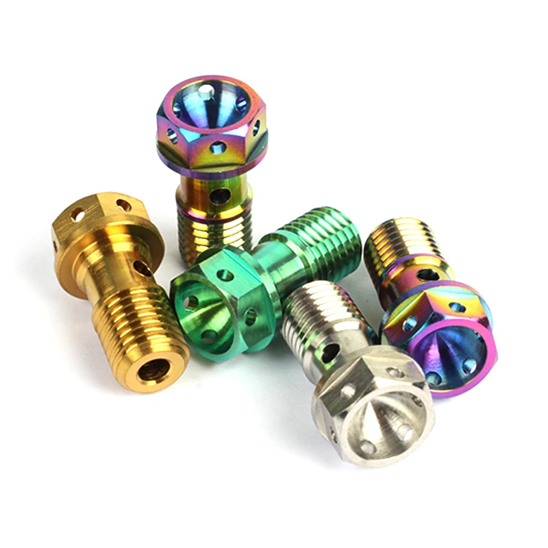Motorcycle Accessories Parts ForTitanium-Plated Colorful M10*12.5MM Brake Pump Banjo Screws For Uniiversal Fit
Motorcycle Accessories Parts ForTitanium-Plated Colorful M10*12.5MM Brake Pump Banjo Screws For Uniiversal Fit