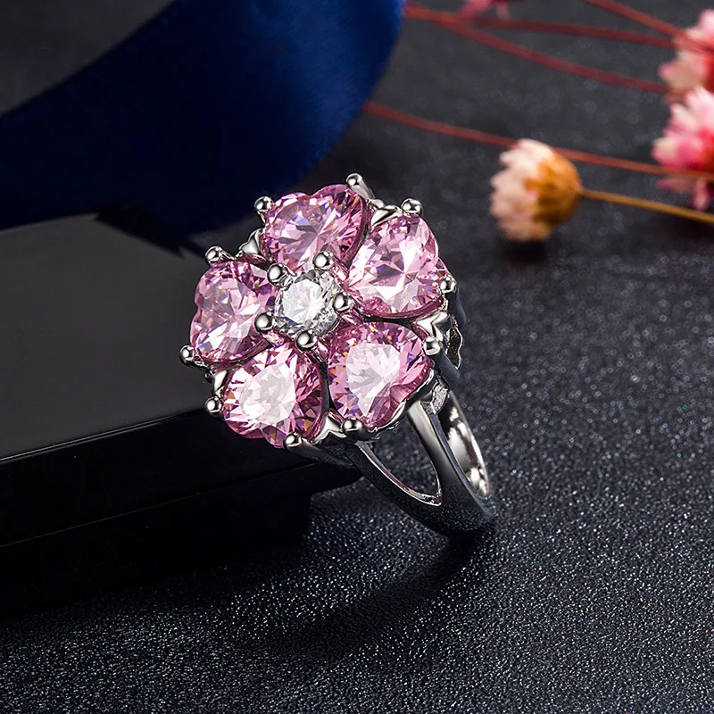 2023 New Pink Heart-shaped Zircon Ring Female Sweet Love Pink Diamond Fashion Jewelry High-quality Wedding Temperament Jewelry
2023 New Pink Heart-shaped Zircon Ring Female Sweet Love Pink Diamond Fashion Jewelry High-quality Wedding Temperament Jewelry