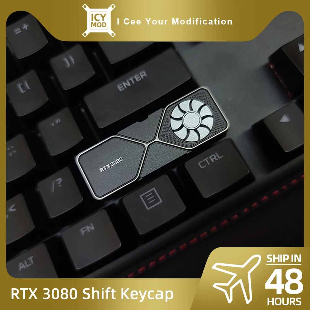 

RTX3080 Key Caps Shift Keyboard Cap Keycap NVIDIA 3080 Graphics Card Figure Gamers DIY PC MOD Gamer Rotary 2.75U Metal Aluminum