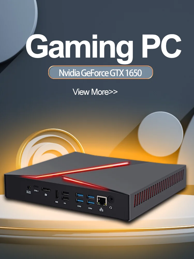 

HYSTOU Gaming Mini PC Intel Core i9 9880H Nvidia GTX 1650 4GB Gamer Desktop 2*DDR4 64GB Windows 11/10 TPM2.0 DP HD-MI