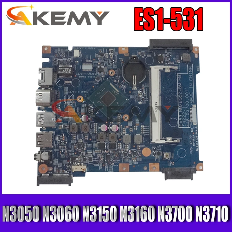For Acer ES1-531 EX2519 laptop motherboard mainboard ES1-531 14285-1 motherboard with CPU N3050 N3060 N3150 N3160 N3700 N3710
For Acer ES1-531 EX2519 laptop motherboard mainboard ES1-531 14285-1 motherboard with CPU N3050 N3060 N3150 N3160 N3700 N3710