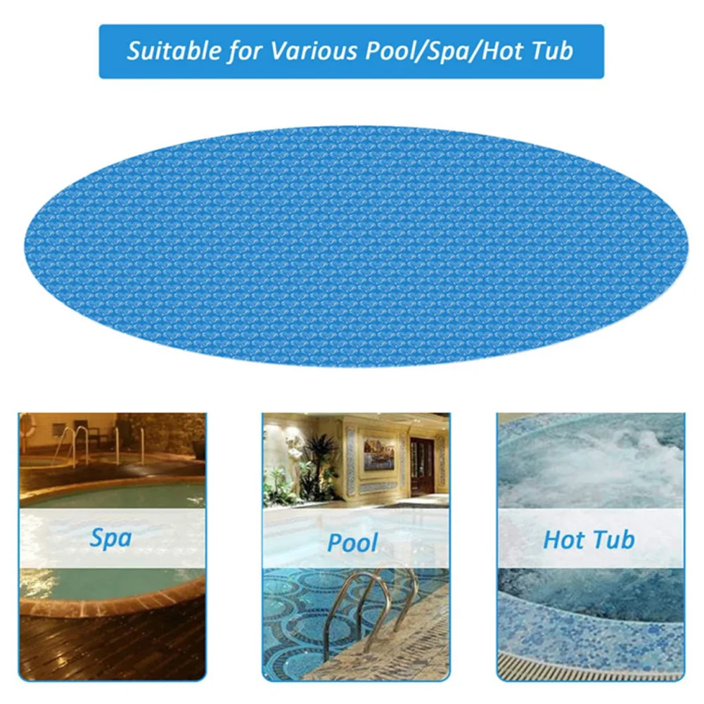 Swimming Pool Cover Protector Round Solar Heated Waterproof Tub Dust Bubble Film Pool Cover Heat Insulation Film Accessories
Swimming Pool Cover Protector Round Solar Heated Waterproof Tub Dust Bubble Film Pool Cover Heat Insulation Film Accessories