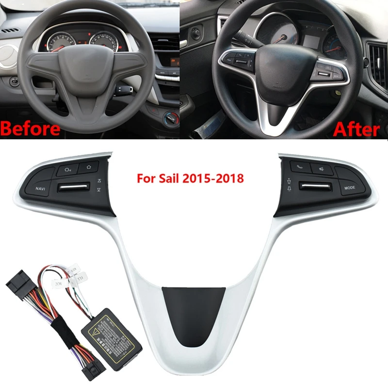 Multi-Function Steering Wheel Buttons With Bluetooth Audio Control Switch Blue Backlight For Chevrolet Sail 2015-2018
Multi-Function Steering Wheel Buttons With Bluetooth Audio Control Switch Blue Backlight For Chevrolet Sail 2015-2018