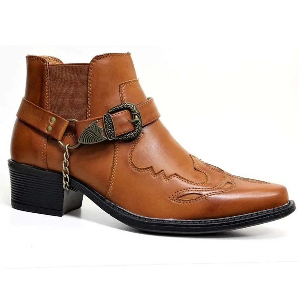 Men's Boots Male Boots Fashion Personality Men Roman Boots Casual Boots Outdoor Sports Boots Belt Buckle Thick With Pointed To
Men's Boots Male Boots Fashion Personality Men Roman Boots Casual Boots Outdoor Sports Boots Belt Buckle Thick With Pointed To