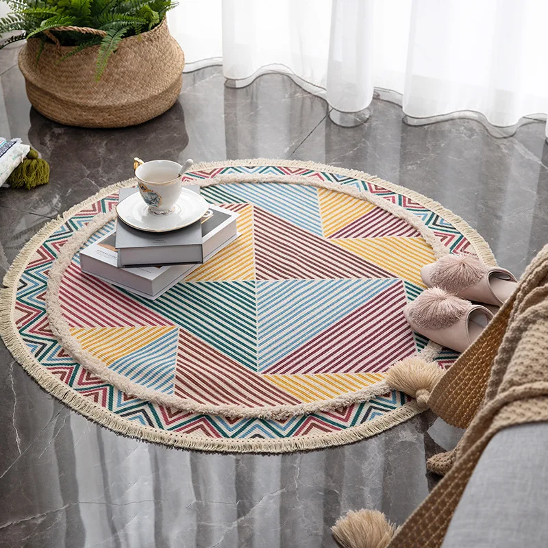 Nordic Round Rug Floor Mat Tassels Hand Tufted Living Room Carpet Bedroom Tapestry Bohemian Decor Door Mat Entrance Area Rug
Nordic Round Rug Floor Mat Tassels Hand Tufted Living Room Carpet Bedroom Tapestry Bohemian Decor Door Mat Entrance Area Rug
