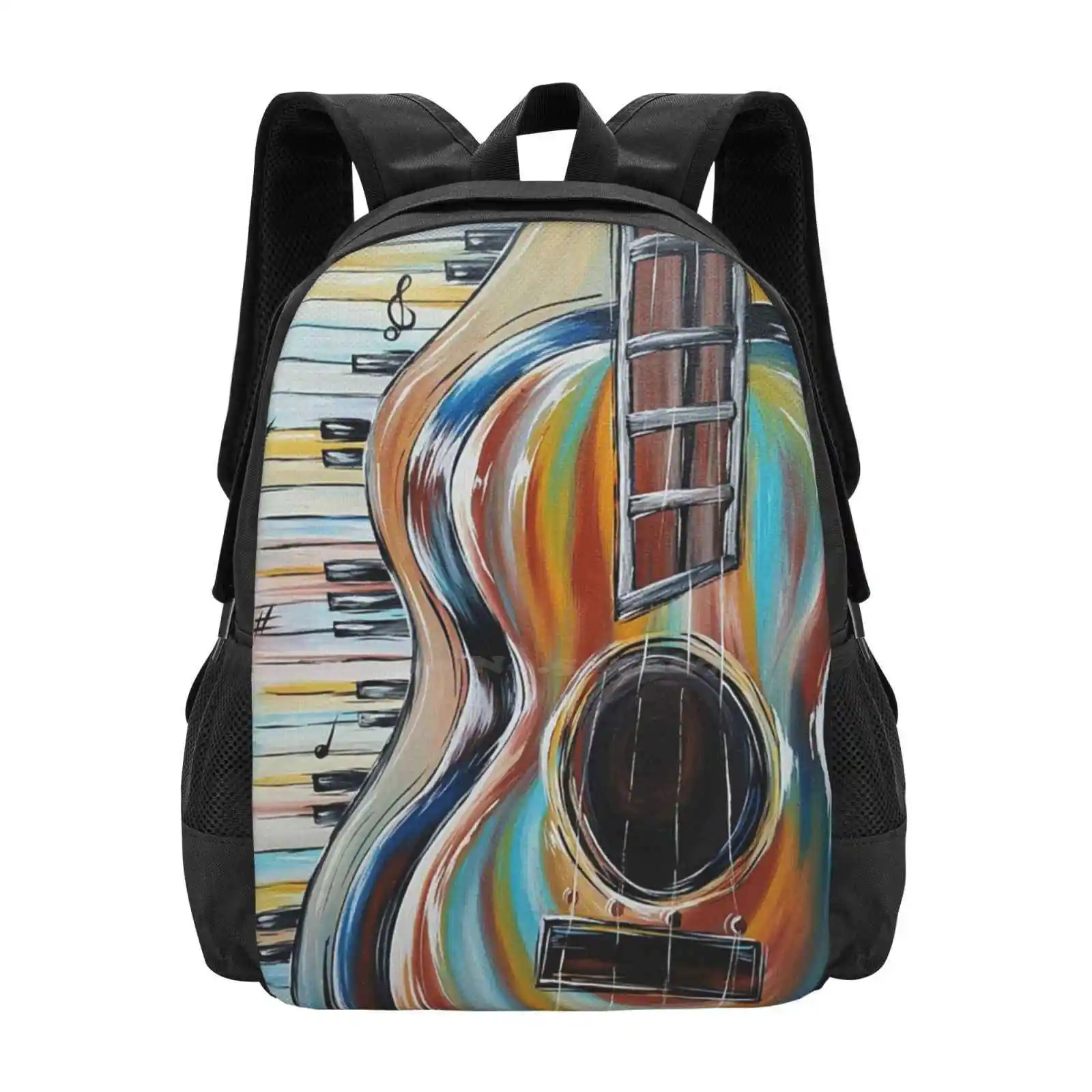 Colours Of Music Pattern Design Bag Student'S Backpack Guitar Piano Keyboard Instruments Musical
Colours Of Music Pattern Design Bag Student'S Backpack Guitar Piano Keyboard Instruments Musical