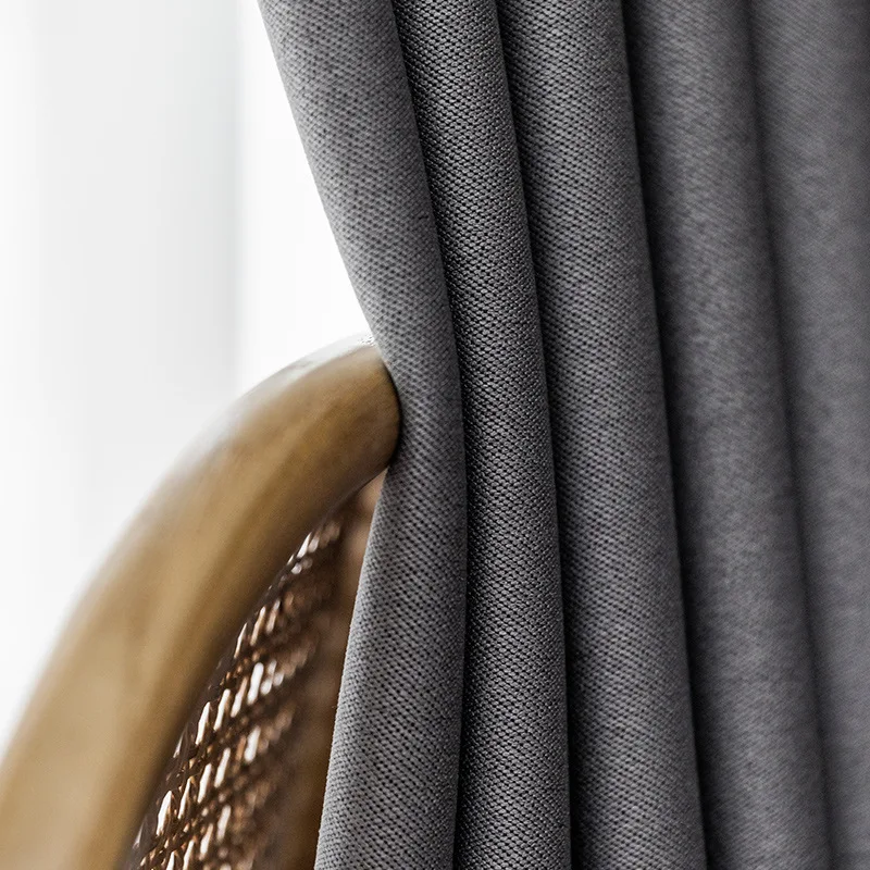 Full blackout curtain, double-sided hemp curtain fabric, solid color stitching finished home improvement project curtain
Full blackout curtain, double-sided hemp curtain fabric, solid color stitching finished home improvement project curtain