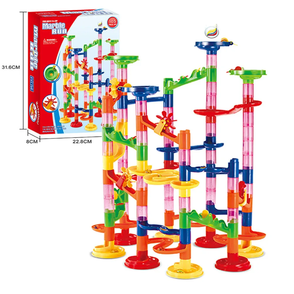 105 шт., Детский конструктор «мраморная дорожка» 
105 шт., Детский конструктор «мраморная дорожка»