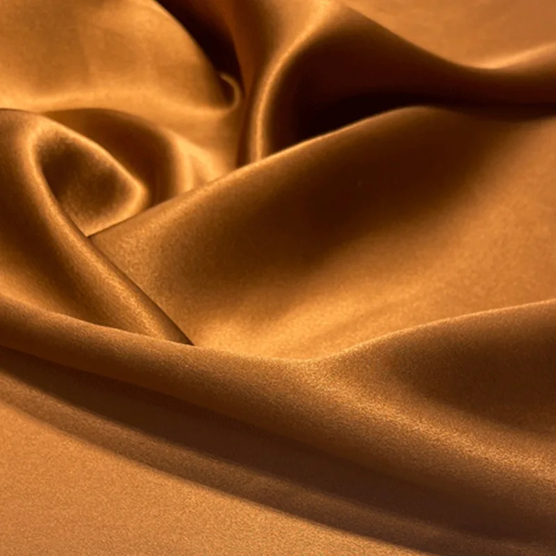 114CM Wide 30MM Golden Brown Heavy Silk Crepe Plain Fabric for Summer Spring Dress Shirt Clothes Cheongsam H011
114CM Wide 30MM Golden Brown Heavy Silk Crepe Plain Fabric for Summer Spring Dress Shirt Clothes Cheongsam H011