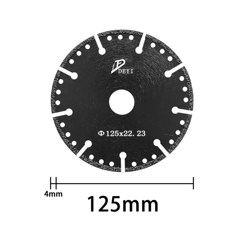 DEYI 125mm/5"Vacuum brazed Multi Purpose Demolition diamond Saw Blade for steel pipe stone concrete iron Marble Cutting disc
DEYI 125mm/5"Vacuum brazed Multi Purpose Demolition diamond Saw Blade for steel pipe stone concrete iron Marble Cutting disc