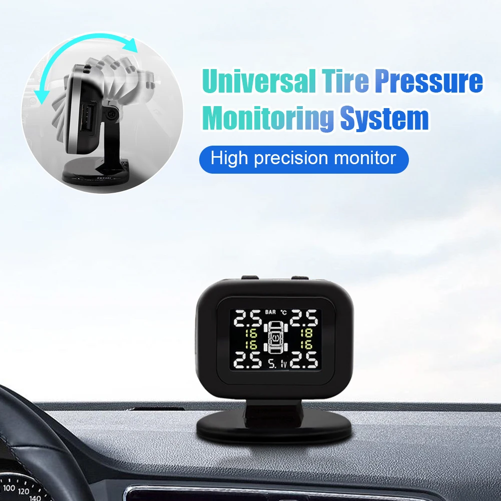 Smart Car TPMS Tire Pressure Alarm Monitoring System 4 Sensors LCD Display USB Intelligent Tyre Pressure Temperature Warning
Smart Car TPMS Tire Pressure Alarm Monitoring System 4 Sensors LCD Display USB Intelligent Tyre Pressure Temperature Warning
