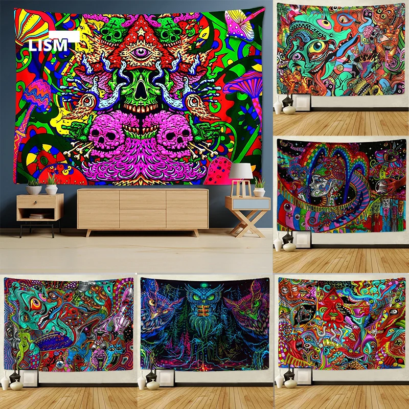 Boniboni Psychedelic Tapestry Trippy Wall Abstract Monster Tapestries Hippie Magical Fractal Hanging Home Decoration Wall
Boniboni Psychedelic Tapestry Trippy Wall Abstract Monster Tapestries Hippie Magical Fractal Hanging Home Decoration Wall