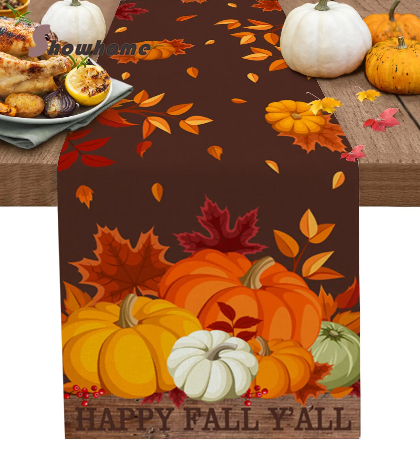 Thanksgiving Fall Pumpkin Maple Leaf Table Runner Wedding Dining Table Decor Christmas Thanksgiving Holiday Decor Tablecloth
Thanksgiving Fall Pumpkin Maple Leaf Table Runner Wedding Dining Table Decor Christmas Thanksgiving Holiday Decor Tablecloth