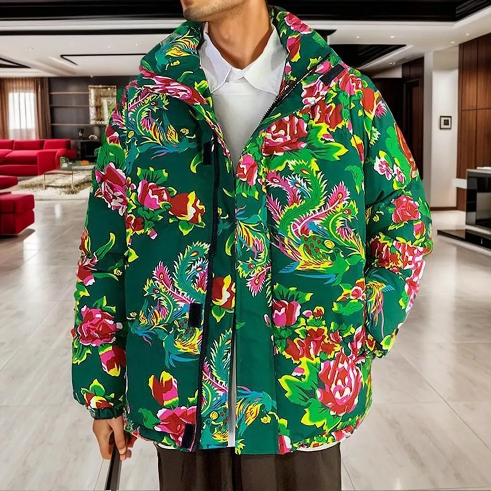 Northeast Flower Jacket Cotton-Padded Jacket Couple Thickened Cotton-Padded Jacket Men'S Chinese Fashion Cotton-Padded Jacket
Northeast Flower Jacket Cotton-Padded Jacket Couple Thickened Cotton-Padded Jacket Men'S Chinese Fashion Cotton-Padded Jacket