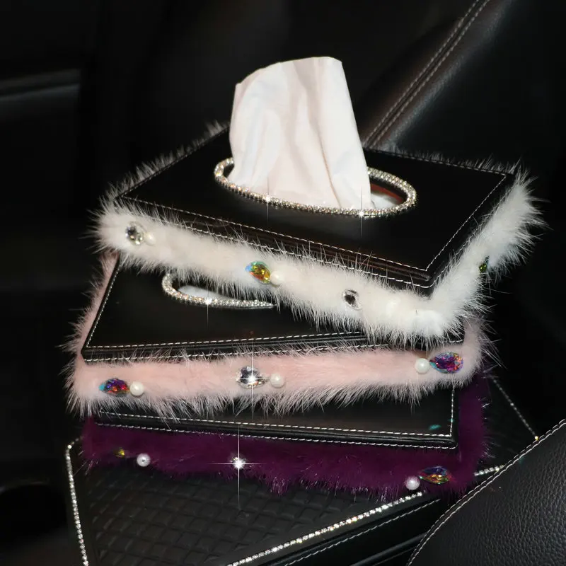 Winter Feather Crystal Car Tissue Box Rhinestone Diamond Auto Tissue Holder Block-type Car Styling Decoration for Women Girls
Winter Feather Crystal Car Tissue Box Rhinestone Diamond Auto Tissue Holder Block-type Car Styling Decoration for Women Girls