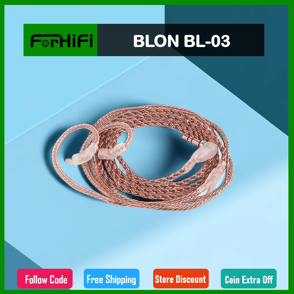 BLON BL-03 bl03 bl01 4 Core Single Crystal Copper Upgrade Earphone Cable 2PIN 3.5MM Bending Plug For BLON BL03 BL01 Headset IEM
BLON BL-03 bl03 bl01 4 Core Single Crystal Copper Upgrade Earphone Cable 2PIN 3.5MM Bending Plug For BLON BL03 BL01 Headset IEM
