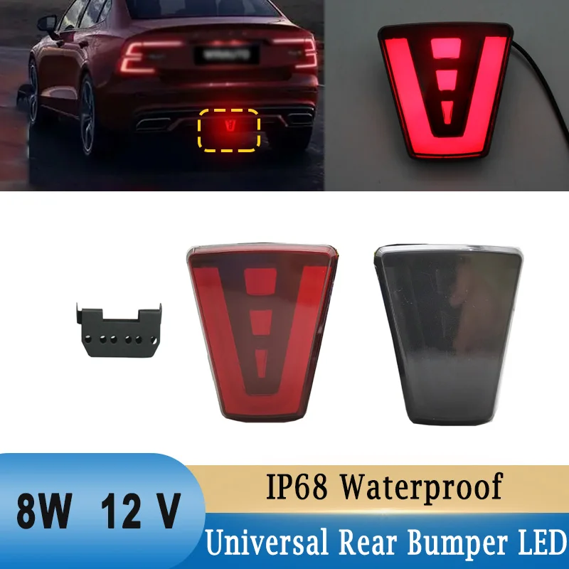 12V 8W Universal Rear Bumper Pilot LED Lights Rear Diffuser Spoiler Flashing Driving + Brake Light Signal Lamp Waterproof IP68
12V 8W Universal Rear Bumper Pilot LED Lights Rear Diffuser Spoiler Flashing Driving + Brake Light Signal Lamp Waterproof IP68
