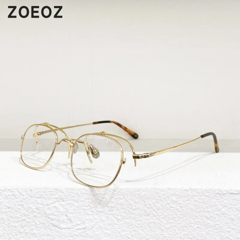 

Японские дизайнерские Золотые очки ручной работы квадратная титановая оправа для очков Женские оправы для очков при близорукости мужские очки с защитой от синего света