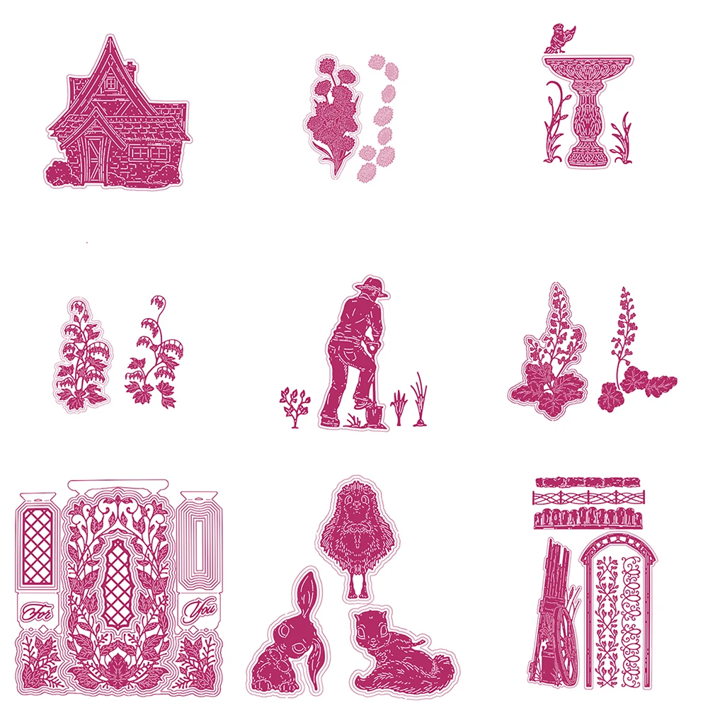 2022 Wild Garden Features Bird Bath Coral Bells Cornflower Cosy Cottage Metal Die Cuts Diy Scrapbook Decoration Embossing Molds
2022 Wild Garden Features Bird Bath Coral Bells Cornflower Cosy Cottage Metal Die Cuts Diy Scrapbook Decoration Embossing Molds