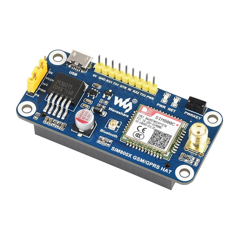 Waveshare GSM/GPRS/Bluetooth HAT For Raspberry Pi 2B/3B/3B+/Zero/Zero W Jetson Nano Based On SIM800C Send Messages Connect
Waveshare GSM/GPRS/Bluetooth HAT For Raspberry Pi 2B/3B/3B+/Zero/Zero W Jetson Nano Based On SIM800C Send Messages Connect