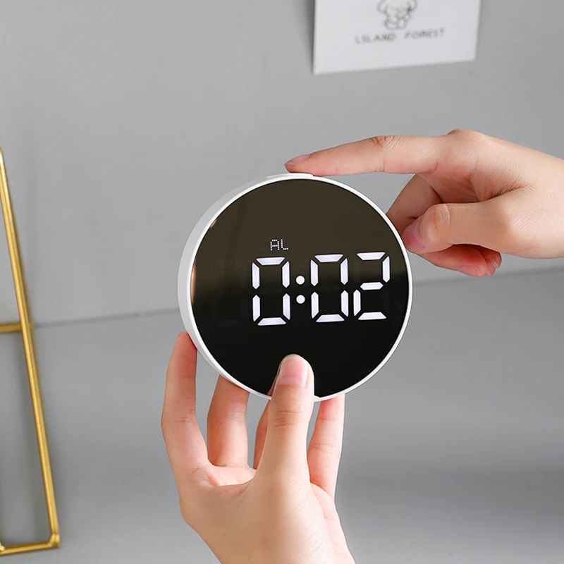 Simple Mirror Electronic Alarm Clock Mute Student Bedside Desktop Dormitory Alarm Clock Reloj Decorativo Electronic Desk Clocks
Simple Mirror Electronic Alarm Clock Mute Student Bedside Desktop Dormitory Alarm Clock Reloj Decorativo Electronic Desk Clocks