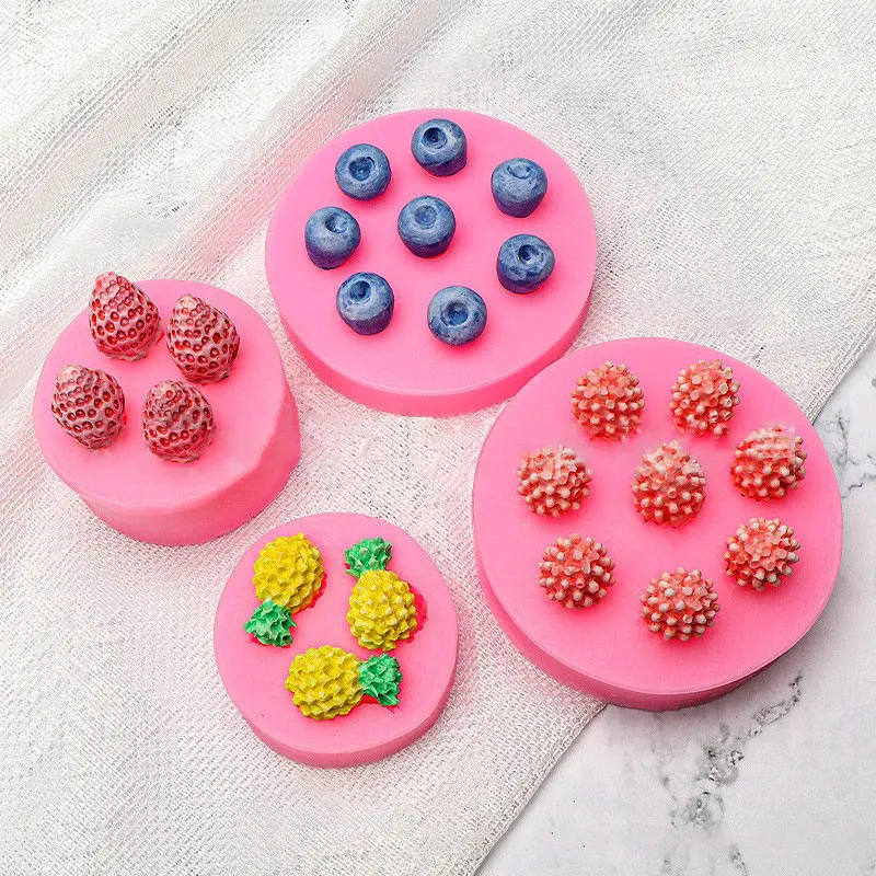 Fruit Shape Silicone Mold Strawberry Blueberry Mulberry Pineapple Fondant Chocolate Jelly Candy Resin Mold Cake Decorating Tool
Fruit Shape Silicone Mold Strawberry Blueberry Mulberry Pineapple Fondant Chocolate Jelly Candy Resin Mold Cake Decorating Tool