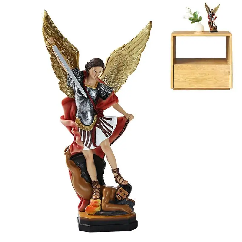 Archangel Michael Figurine Colored Archangel Michael Figurine St. Michael The Archangel Defeating Satan Figurine Religious
Archangel Michael Figurine Colored Archangel Michael Figurine St. Michael The Archangel Defeating Satan Figurine Religious