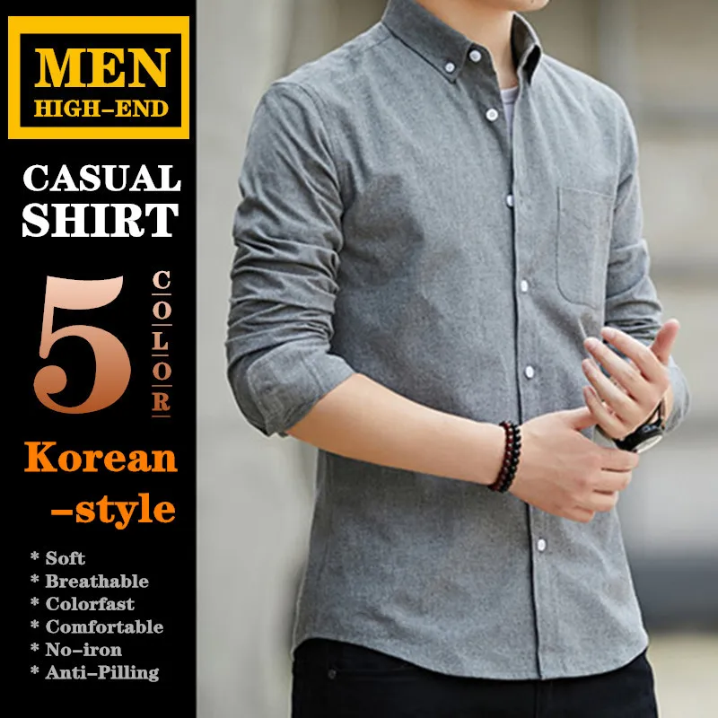 High-end Men's Casual Shirt Cotton Spring Autumn Winter Keep-warm Fashion Breathable Comfortable Colorfast Anti-Pilling No-iron
High-end Men's Casual Shirt Cotton Spring Autumn Winter Keep-warm Fashion Breathable Comfortable Colorfast Anti-Pilling No-iron