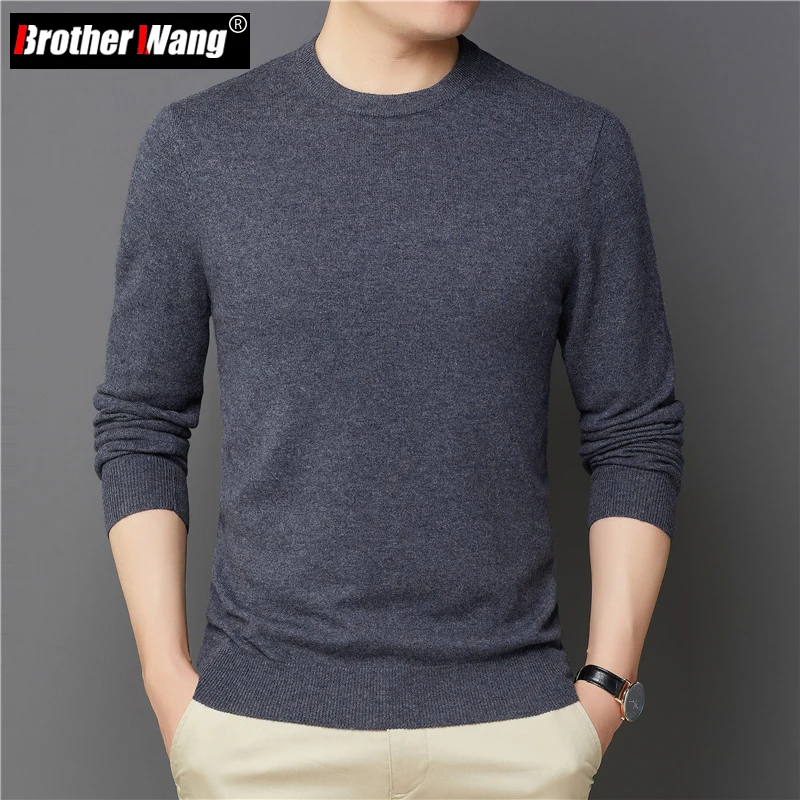 12 Color Autumn Winter Men's 100% Wool Round Neck Sweater Classic Style Business Fashion Thick Warm Pullover Male Brand Clothes
12 Color Autumn Winter Men's 100% Wool Round Neck Sweater Classic Style Business Fashion Thick Warm Pullover Male Brand Clothes